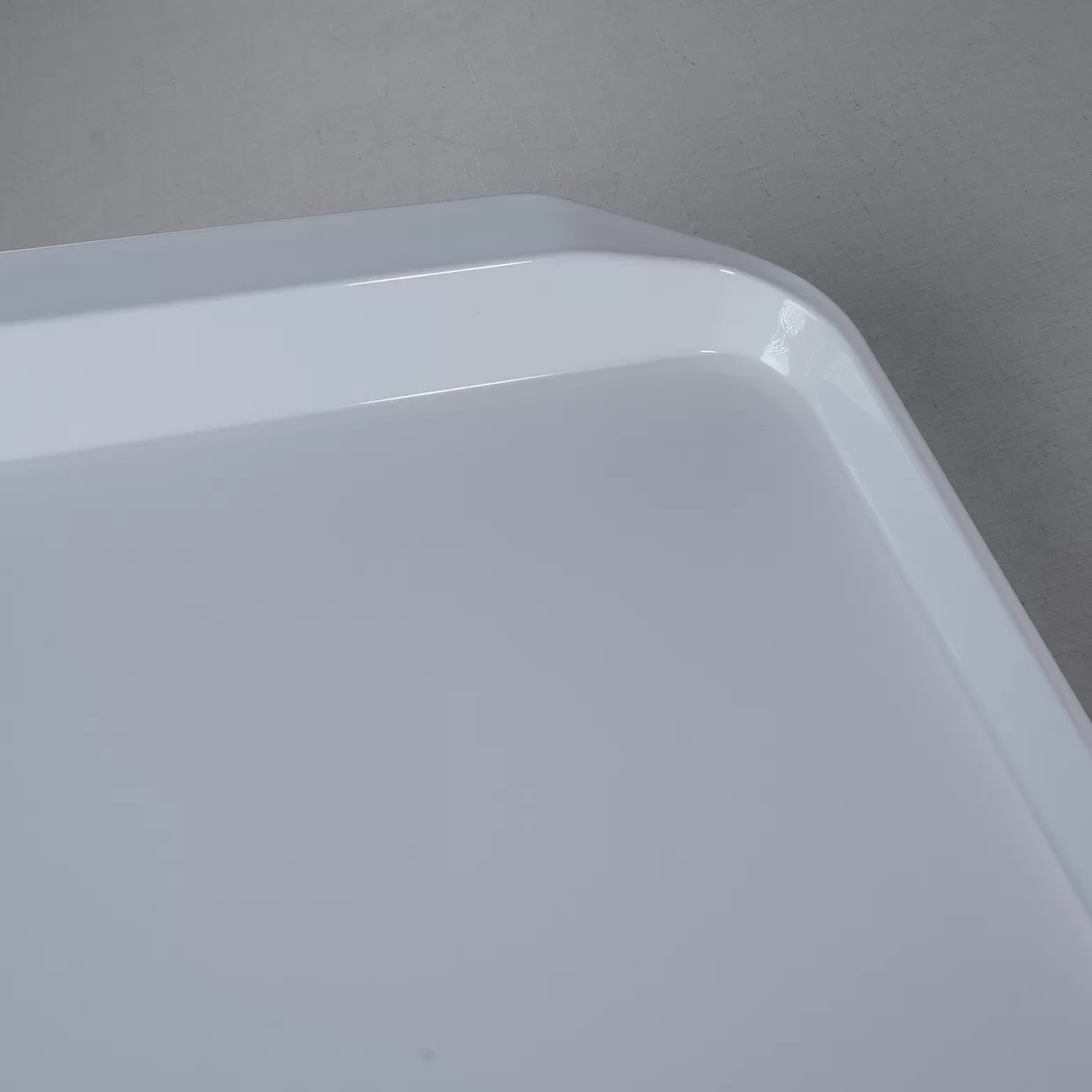 Hucheng Factory 20-806 High Quality White Melamine Rectangle Sustainable Serving Tray