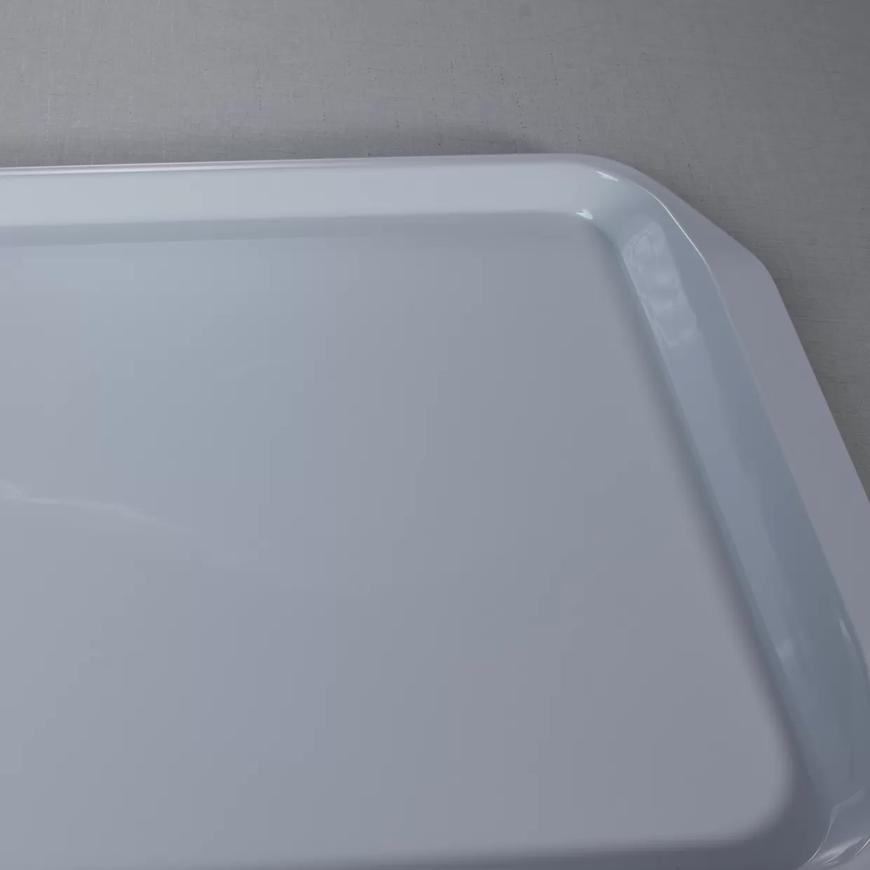 Hucheng Factory 20-806 High Quality White Melamine Rectangle Sustainable Serving Tray