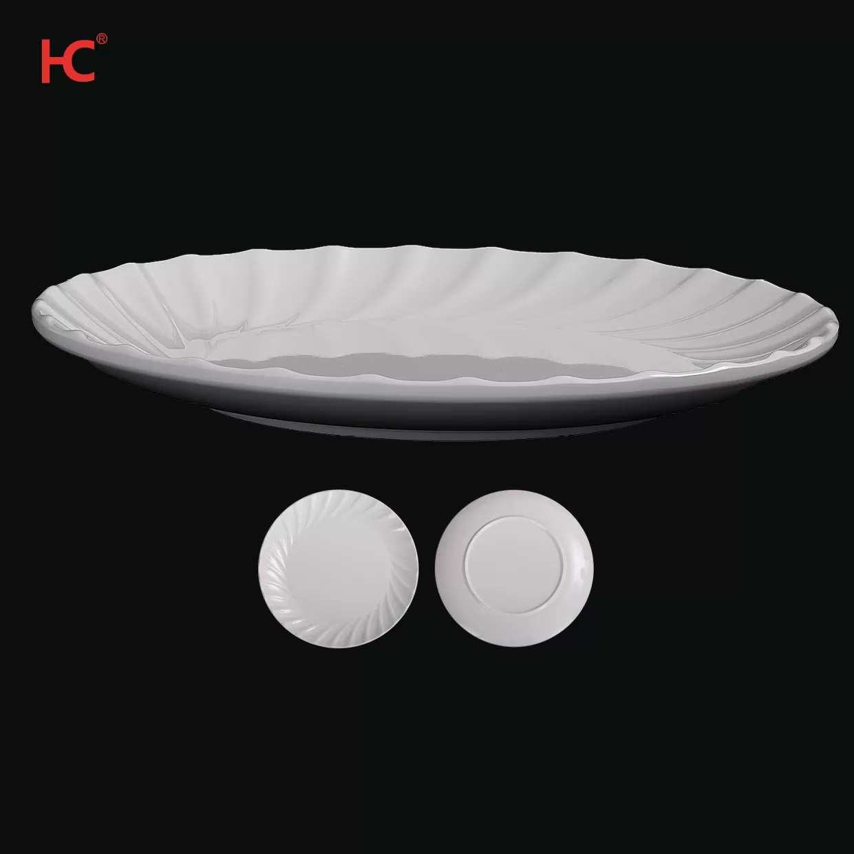 Wholesale Price Custom Round Plain White Unbreakable Plastic Tableware Melamine Plates For Restaurant