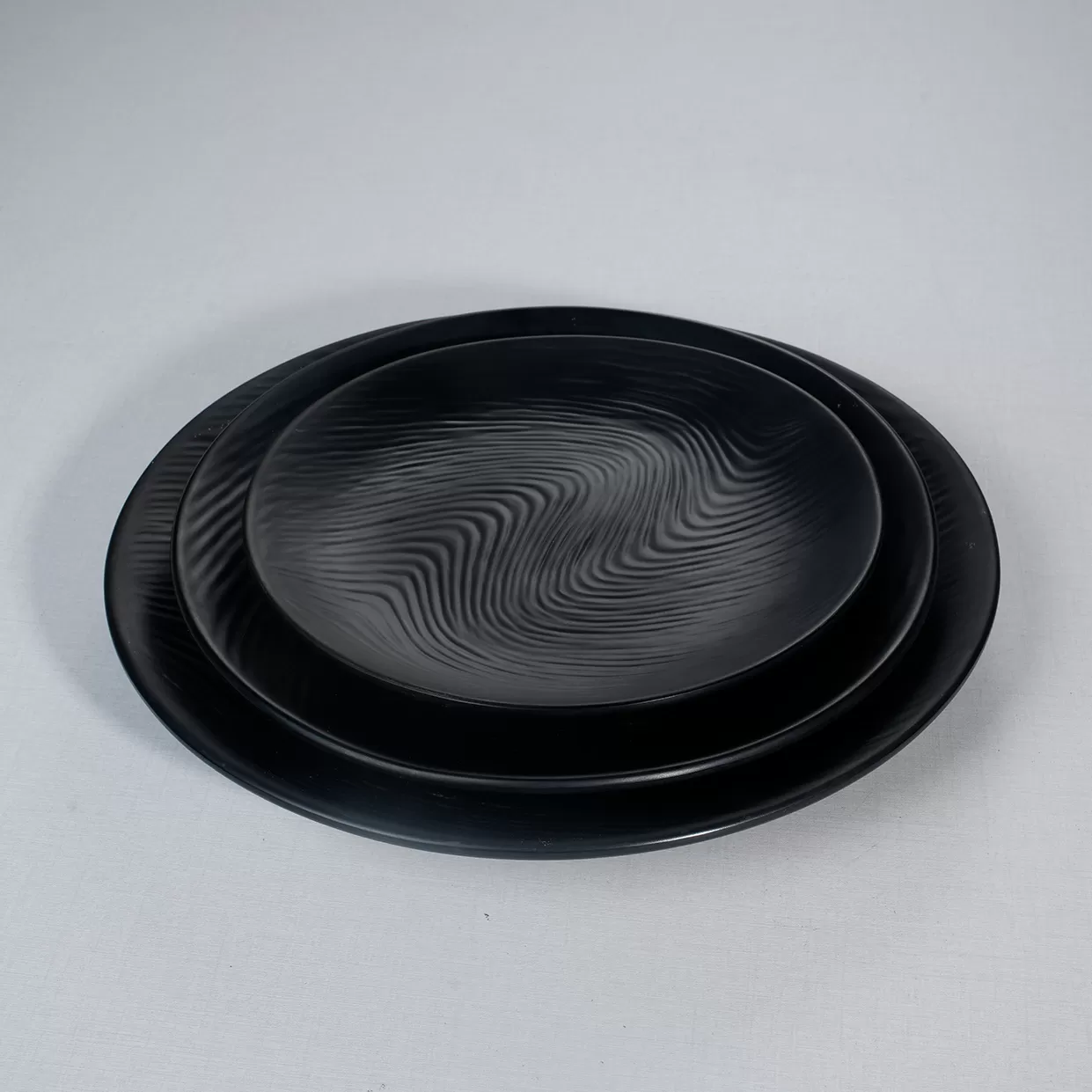 factory wholesale cheap matte black restaurant plates dinnerware new melamine plates dinnerware