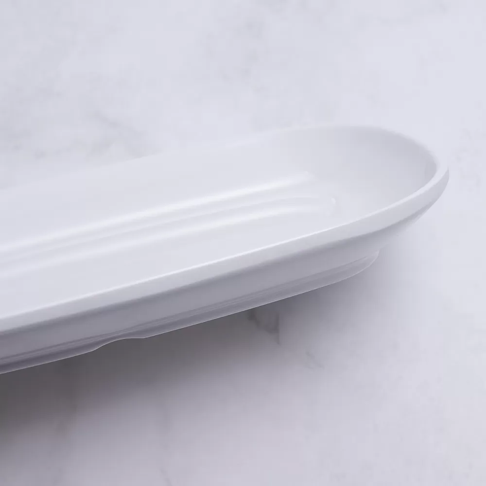 307 Customizable 7-Inch Celadon Technique Melamine Tray Dish Sustainable Fast Food Restaurant Cookware Modern Design Plastic Plates