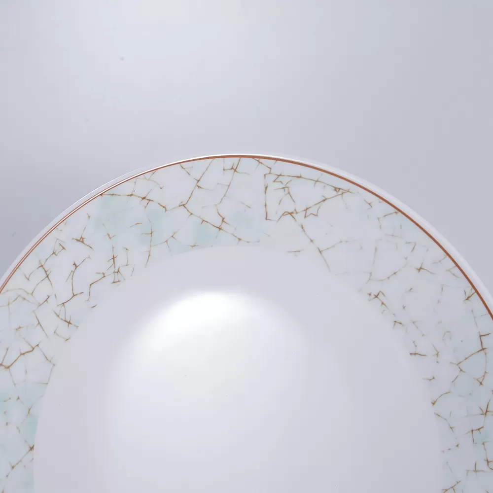 22109 Customizable Melamine Dinnerware Set Modern Luxury Plastic Tableware Sustainable Shallow Plate Home Restaurant Weddings