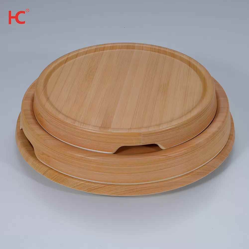 Durable Bamboo pattern Melamine Soup and Noodle Bowls Perfect for Buffets Restaurants and Everyday Use Reusable Tableware