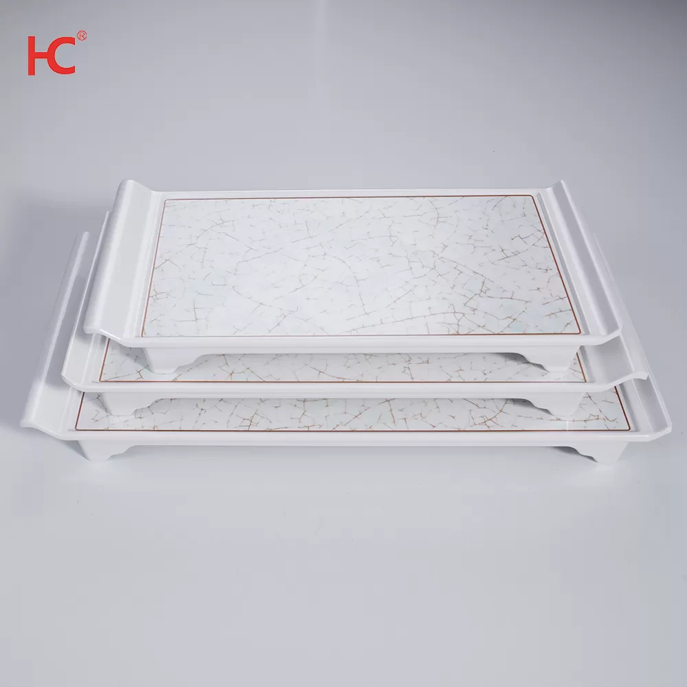 Customizable Melamine Dinnerware set Plate Plastic Tableware Dish cup bowl Jade porcelain style