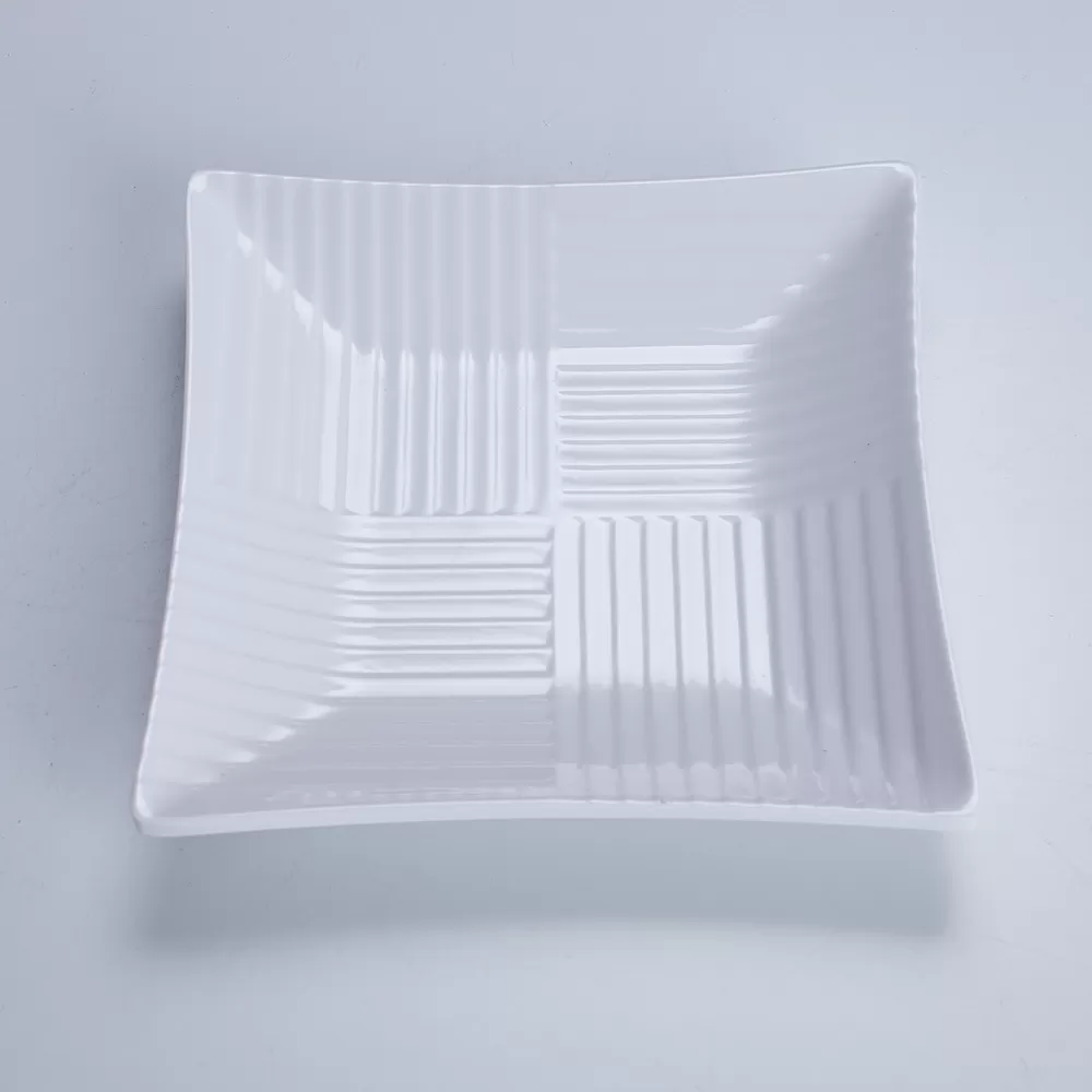 16-4956 Factory White Sustainable Dinnerware High Quality square Plate Unbreakable Dipping sauce dish Small fruit platter