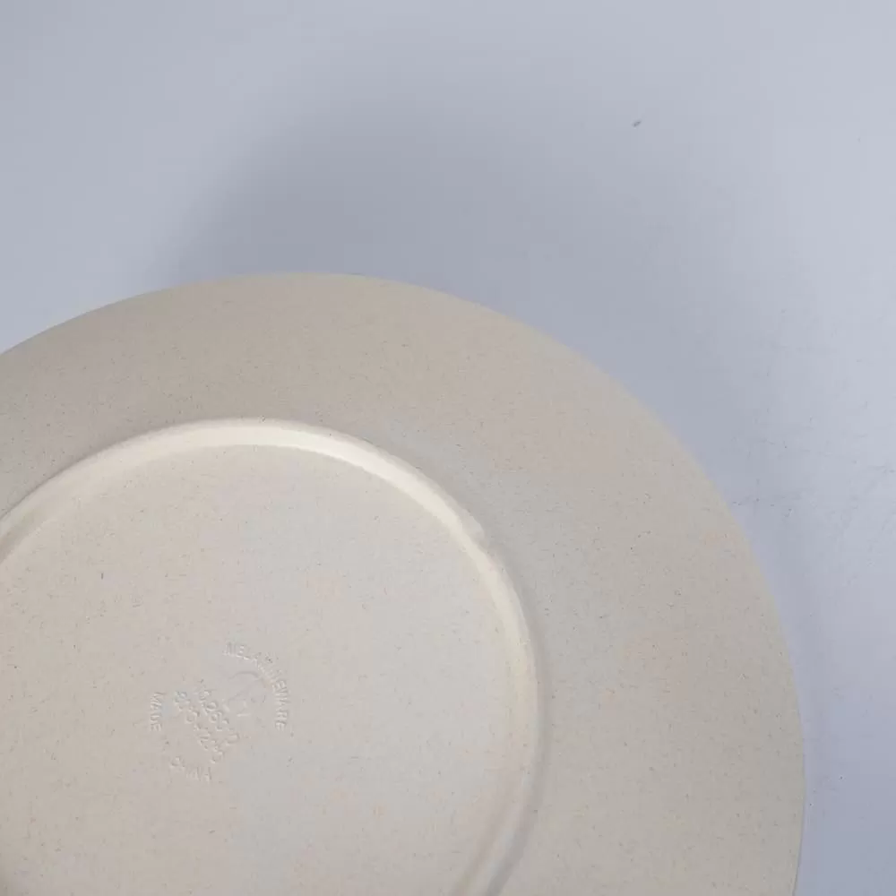 Factory Wholesaler Customizable Hammered Texture Melamine Unbreakable Plain White Plastic Tableware Matt Surface Sustainable Home Dishes