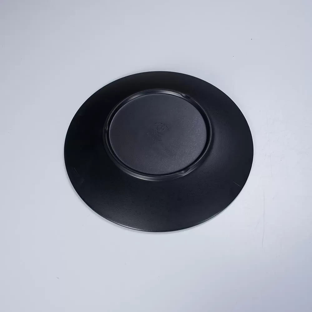 Customizable Factory hammered texture Melamine Plates Unbreakable Plain White Plastic Tableware Matt Surface Home Sustainable