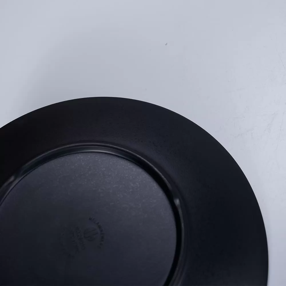 Customizable Factory hammered texture Melamine Plates Unbreakable Plain White Plastic Tableware Matt Surface Home Sustainable