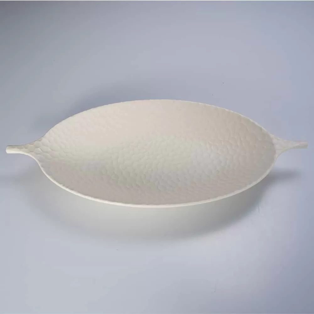 Customizable Hammered Texture Melamine Unbreakable Plain White Plastic Tableware Matt Surface Sustainable Home Dishes