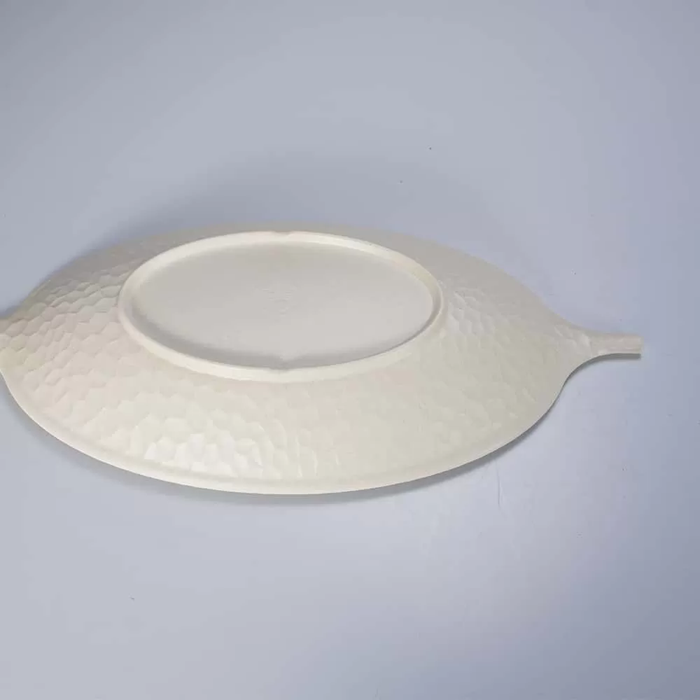 Customizable Hammered Texture Melamine Unbreakable Plain White Plastic Tableware Matt Surface Sustainable Home Dishes
