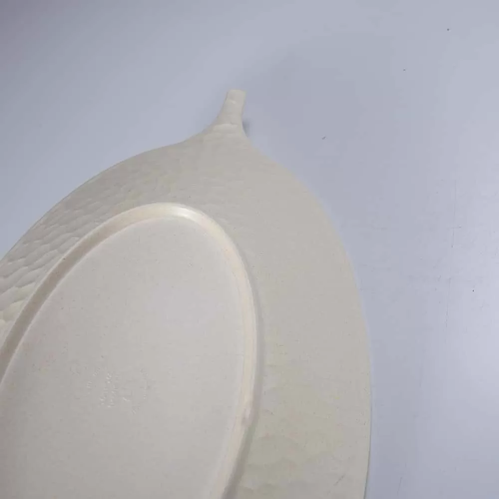 Customizable Hammered Texture Melamine Unbreakable Plain White Plastic Tableware Matt Surface Sustainable Home Dishes