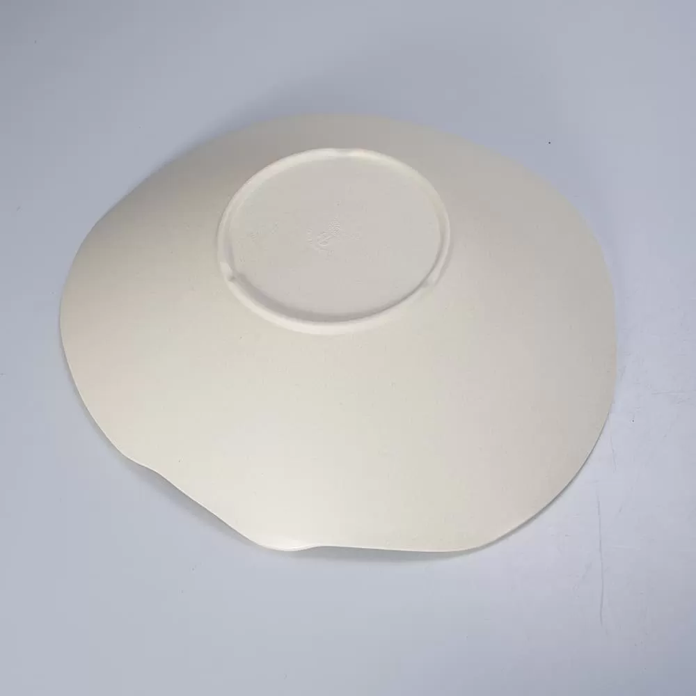 Hammered round Pattern Melamine Plates Unbreakable Plain Plastic Tableware with Matt Surface Home Restaurant Use