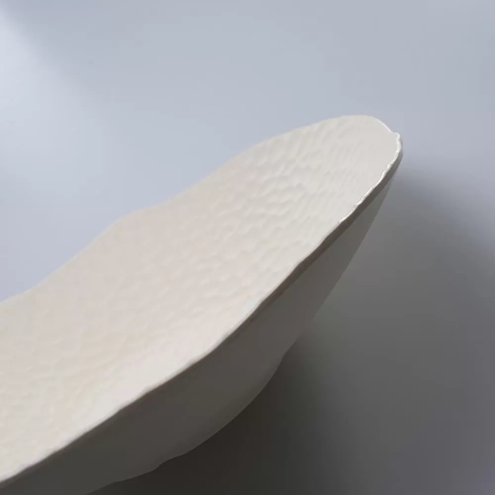 Hammered round Pattern Melamine Plates Unbreakable Plain Plastic Tableware with Matt Surface Home Restaurant Use