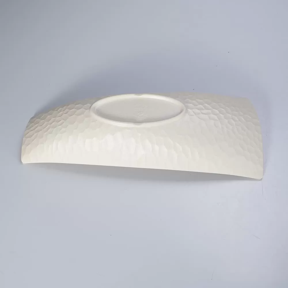 Melamine Plates with Factory Hammered Pattern round Unbreakable Plain Plastic Tableware