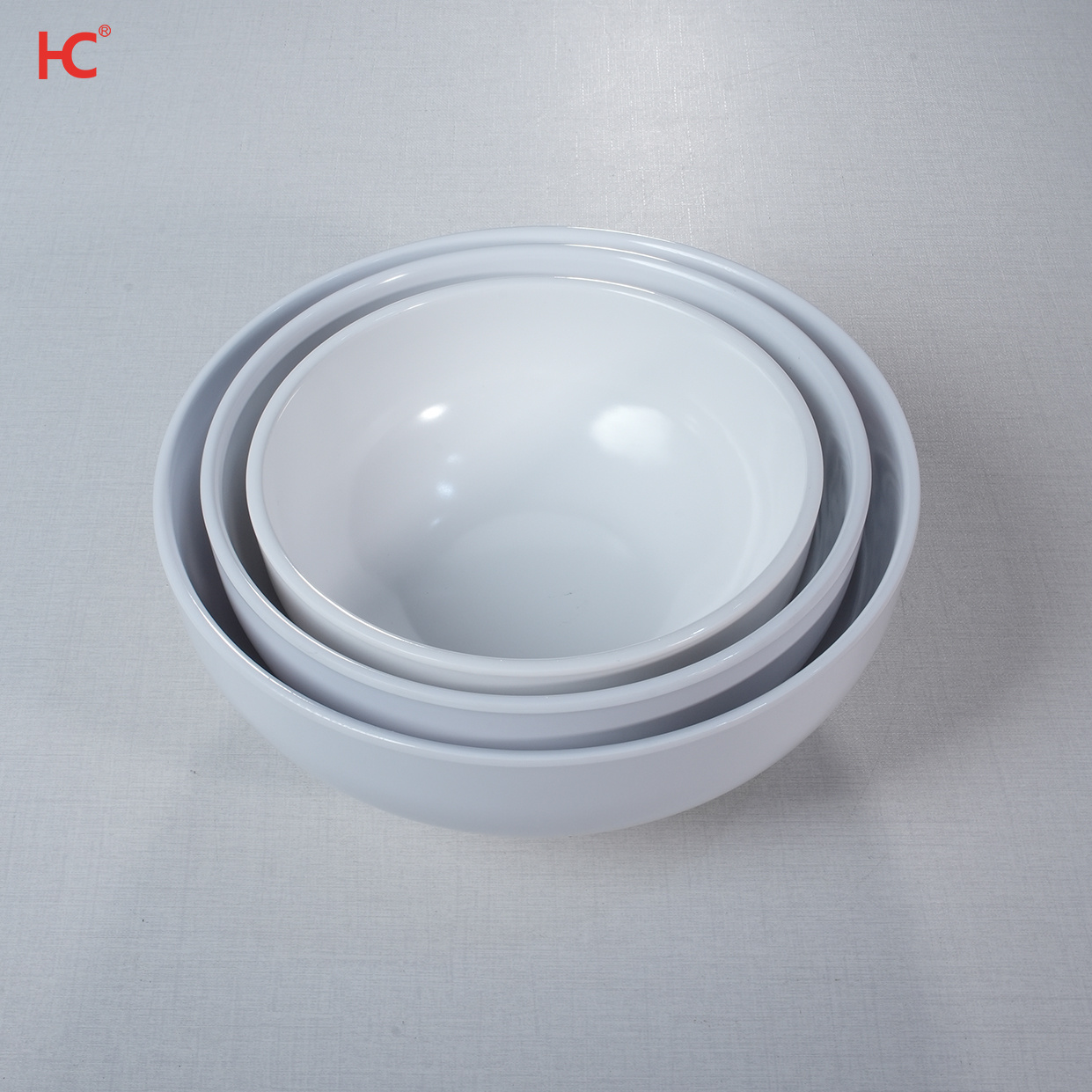 Restaurant-Grade White Melamine Bowl curry bowl 5070 Plastic Fruit Tableware for Rice And Salad