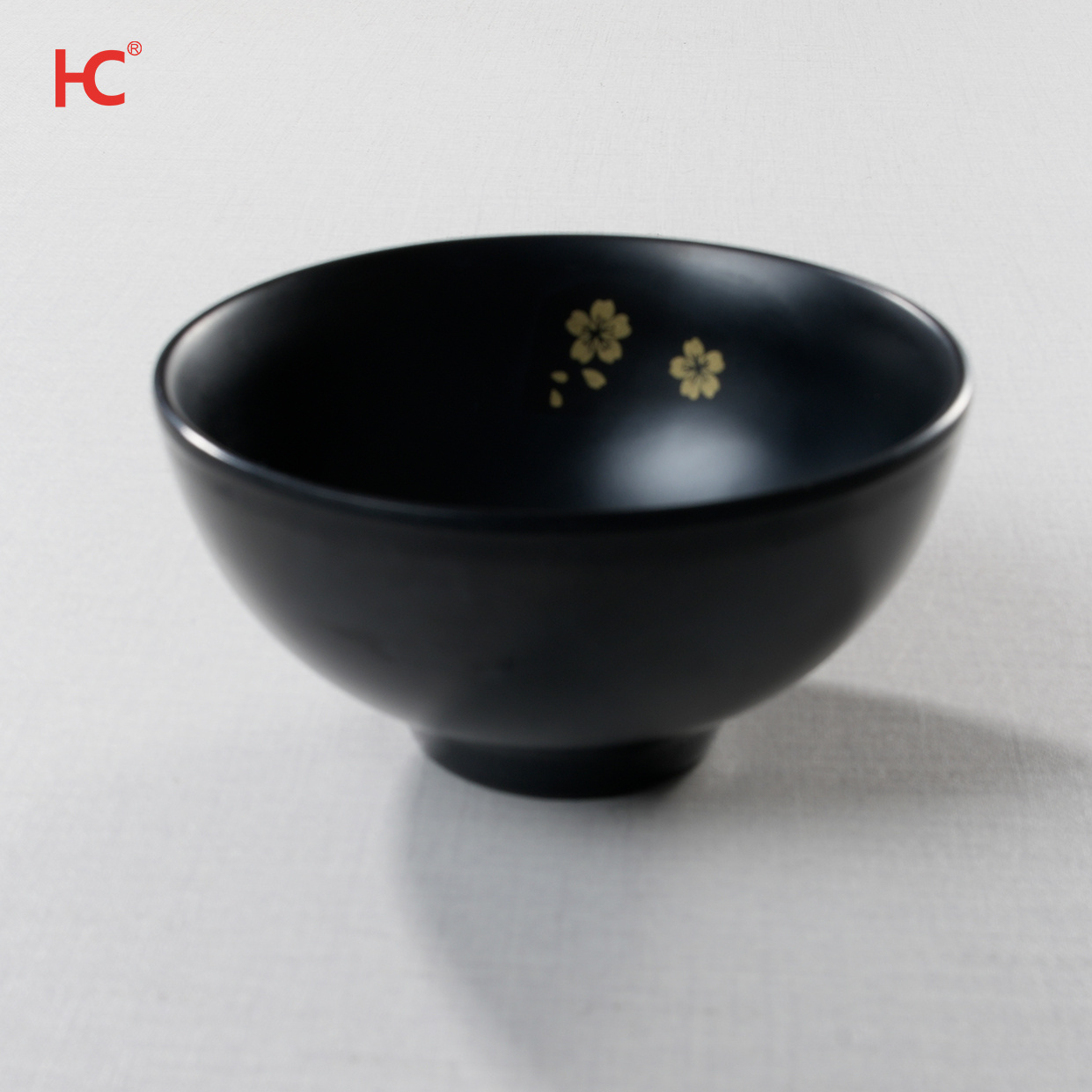 Customizable Unbreakable Japanese Black Melamine Dinnerware MS033 Plastic Dinner Dish Parties Home Restaurants Use Plates