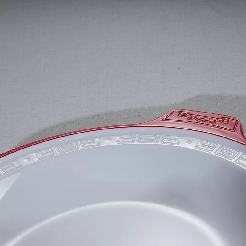 Customized Modern Plastic Dinnerware Sustainable A5 100 Melamine Binaural Plate Classic Design Style Hotel Fast Food Restaurant