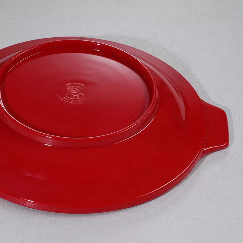 Customized Modern Plastic Dinnerware Sustainable A5 100 Melamine Binaural Plate Classic Design Style Hotel Fast Food Restaurant