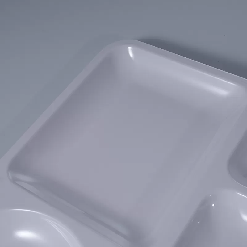 60158 Customized 8-compartment Box With Lid Unbreakable Porcelain Dinnerware Melamine Tableware Plate