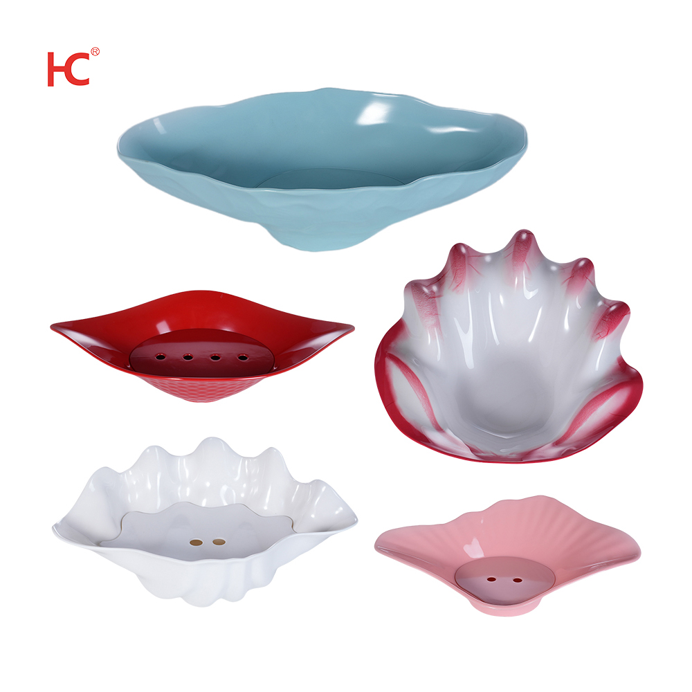 Plastic Melamine Seafood Serving Tray for Restaurant Use Hot Pot Salmon Fish Sashimi Display Dish Dry Ice for Serving Salmon
