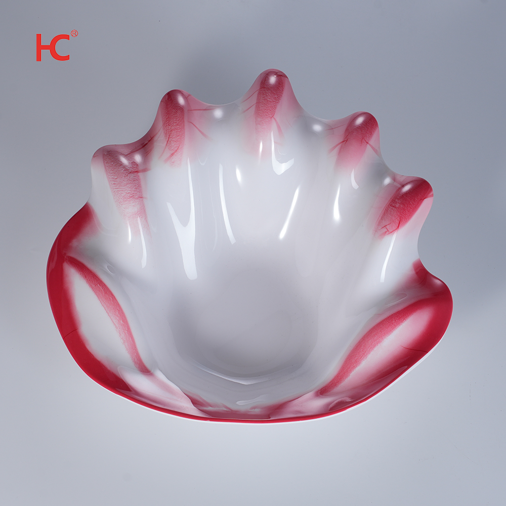 90115 Eco-Friendly Plastic Melamine Seafood Serving Tray for Restaurant Use Hot Pot Salmon Fish Sashimi Display Dish Dry Ice