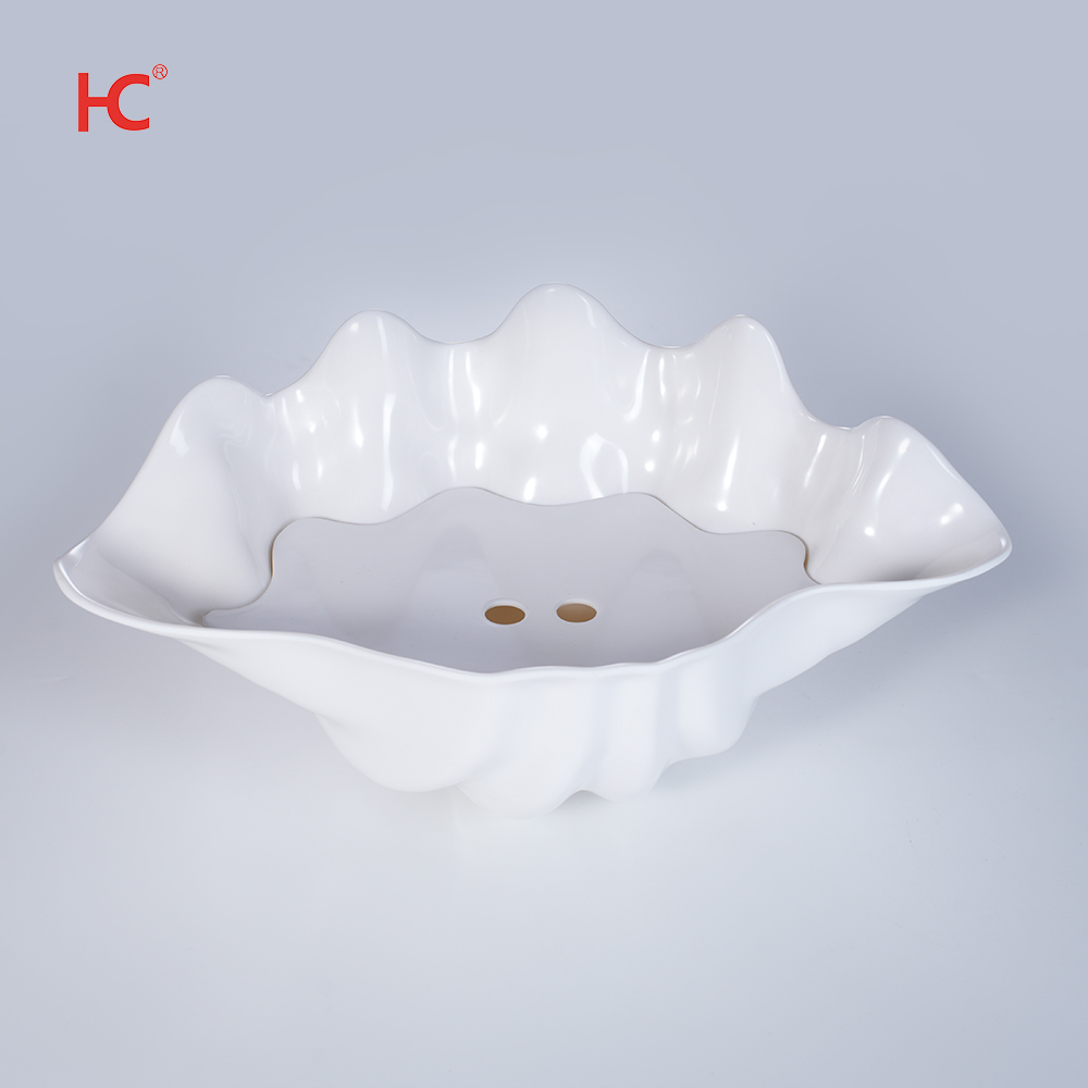 99816 Eco-Friendly Plastic Melamine Seafood Serving Tray for Restaurant Use Hot Pot Salmon Fish Sashimi Display Dish Dry Ice