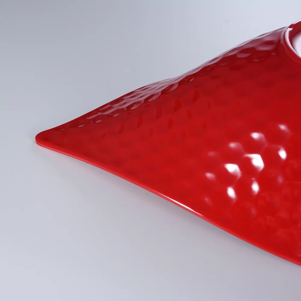 CS-16 Eco-Friendly Plastic Melamine Seafood Serving Tray for Restaurant Use Hot Pot Salmon Fish Sashimi Display Dish Dry Ice