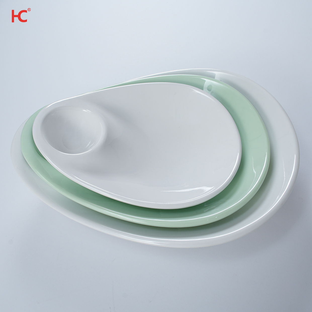 P056 Custom Made Decal Printing Dinnerware Tableware Set Eco-Friendly Melamine Plates for Kids Pets Plastic Melamine Plates