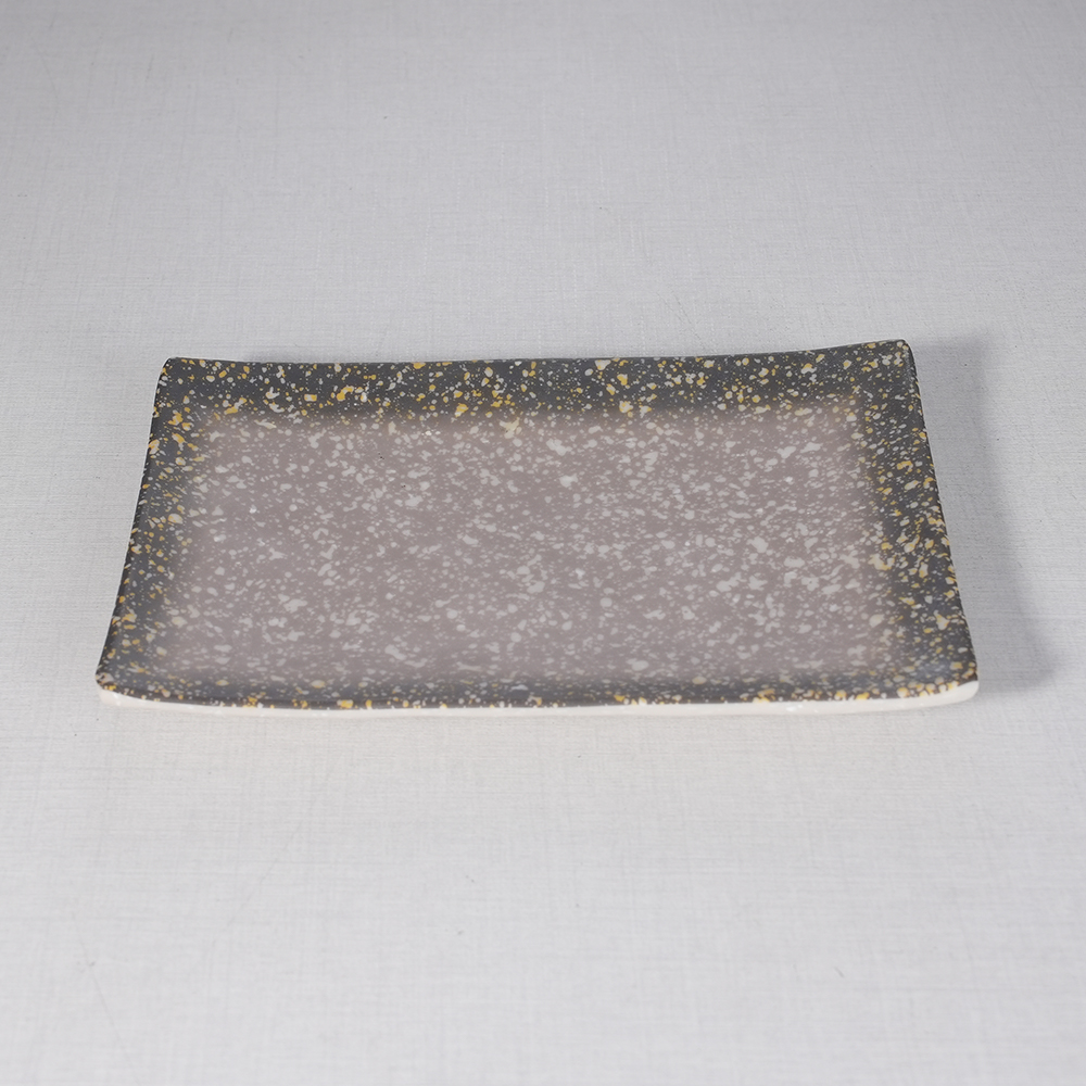 10 Inch Granite Pattern Rectangular Melamine Plate