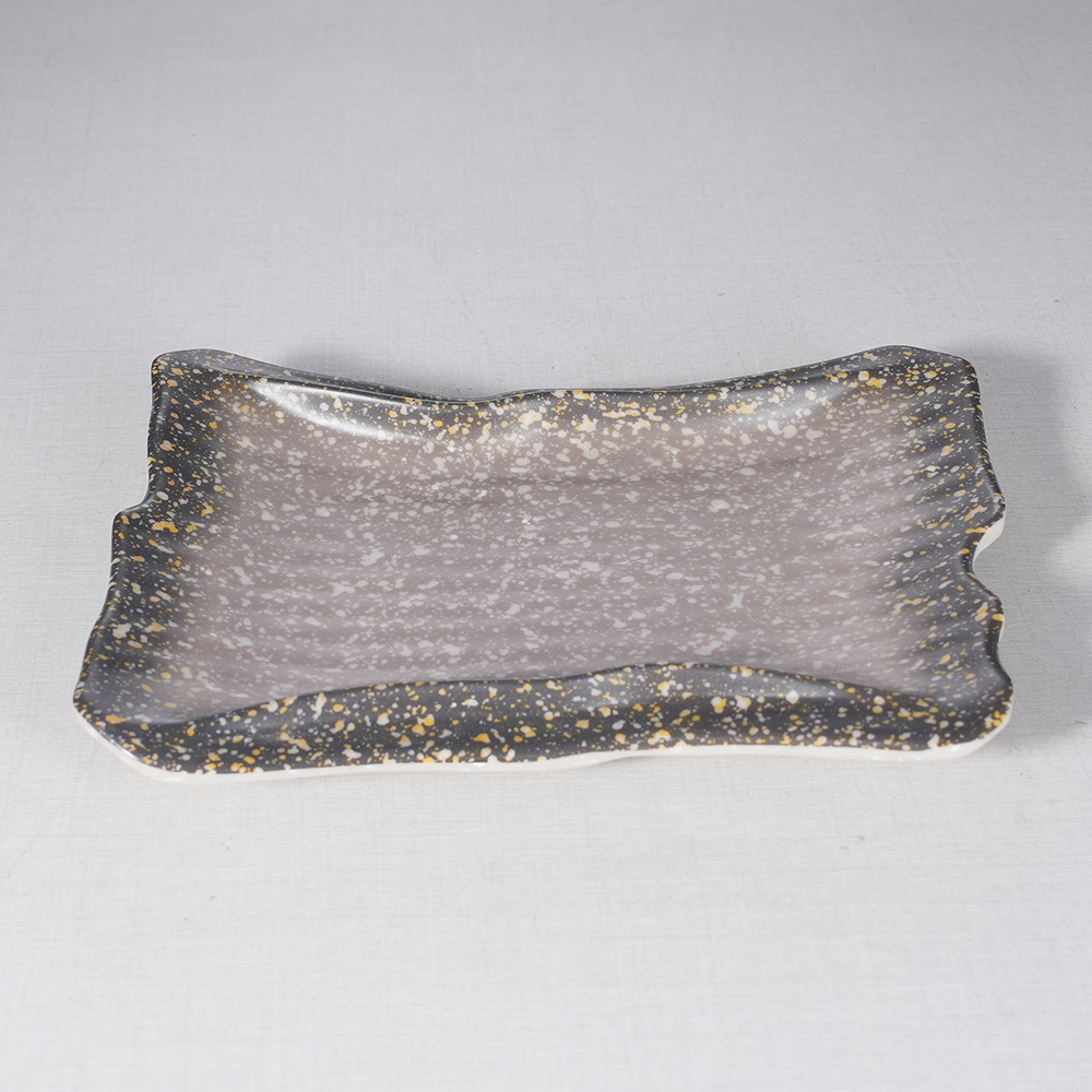 MS397 8.5 10 12 Inch Rectangle Irregular Granite Pattern Melamine Plate
