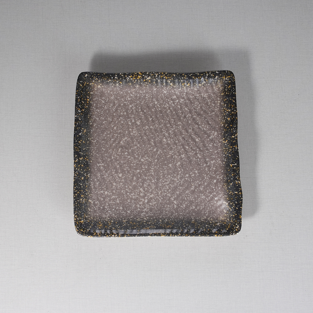 MS443 10 Inch Square Granite Pattern Melamine Plate